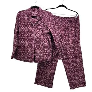 Croft And Barrow Faux Fur Pajama Set Purple‎ Large